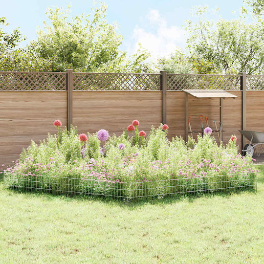 vidaXL Stahl Draht Für Gartenzaunbedarf 115x30x30cm 12 Stück Silber