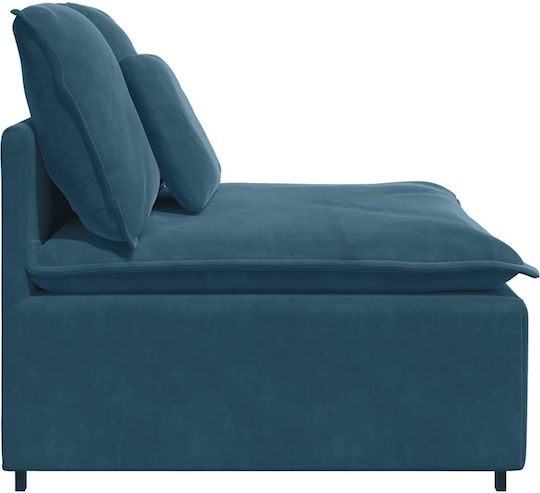Doppelsitzer Samt Blau 100x100x64cm