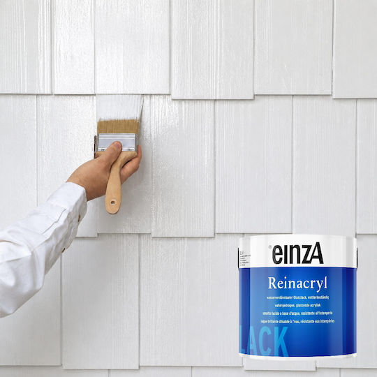 Einza Ριπολίνη Οικολογική Νερού Reinacryl Glanzlack 0.75lt Λευκό Γυαλιστερό