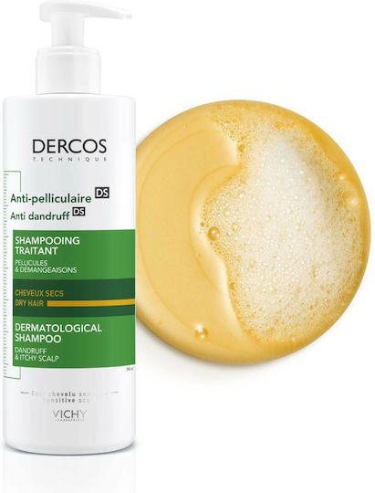 Vichy Dercos Anti Dandruff DS Σαμπουάν Kατά της Πιτυρίδας & της Ξηροδερμίας για Ξηρά Μαλλιά Μαλλιά 390ml