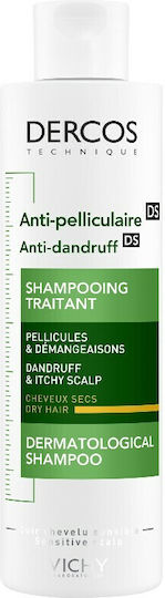 Vichy Dercos Anti Dandruff DS Σαμπουάν για Ευαίσθητο Τριχωτό κατά της Πιτυρίδας & της Ξηροδερμίας για Ξηρά Μαλλιά Μαλλιά 200ml