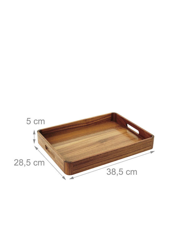 Relaxdays Hölzener Serviertablett 28,5x38,5cm