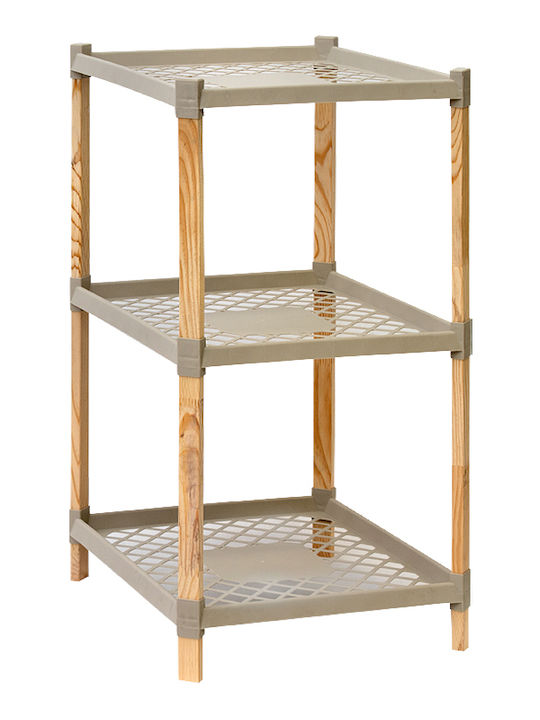 FixWood Επιδαπέδια Ραφιέρα Μπάνιου Πλαστική 45x38x79cm Μπεζ