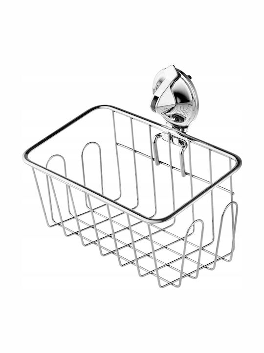 Kadax Wall Mounted Bathroom Shelf Metallic 20x12x16.5cm Silver