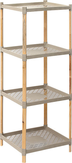 FixWood Επιδαπέδια Ραφιέρα Μπάνιου Πλαστική 45x38x112cm