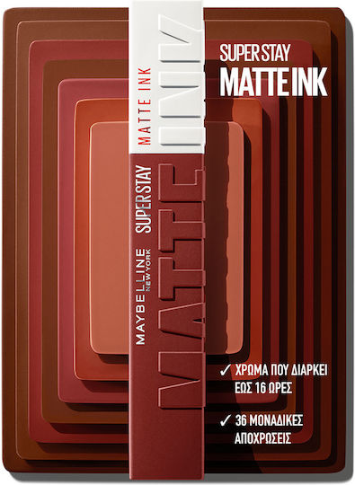 Maybelline Super Stay Matte Ink Υγρό Κραγιόν Matte 80 Ruler 5ml