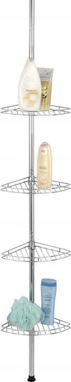 Maximex Floor Bathroom Shelf Metallic Gray