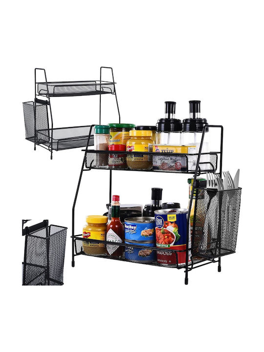 Two-Tier Kitchen-Bathroom Shelf Basket – Loft Style-47-27213_cz