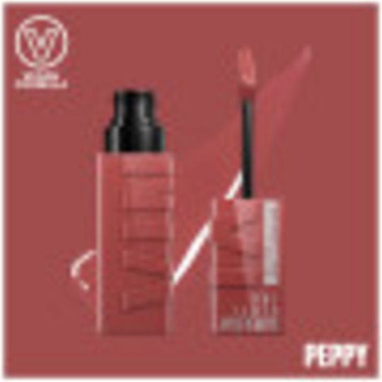 Maybelline Super Stay Vinyl Ink Υγρό Κραγιόν Peppy 4.2gr