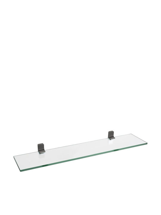 Inter Ceramic Wall Mounted Bathroom Shelf Glass Gray