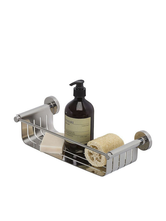 TIGER Wall Mounted Bathroom Shelf Metallic Gray