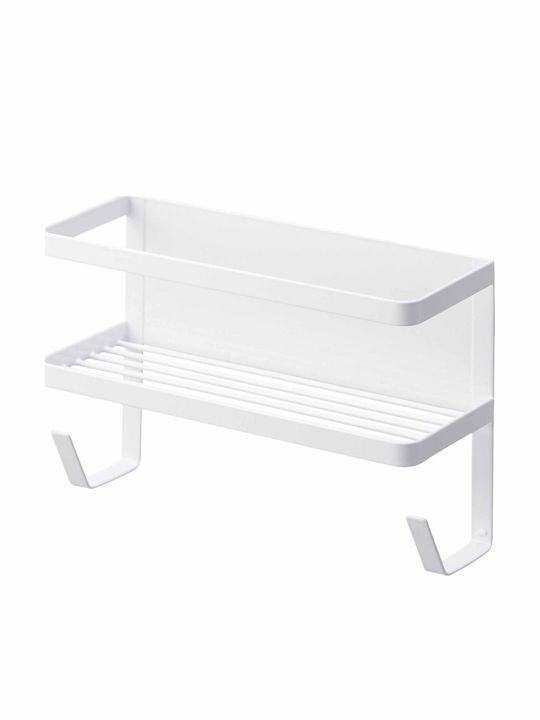 Yamazaki Επιτοίχια Ραφιέρα Μπάνιου Μεταλλική 28x12x18.5cm Λευκή