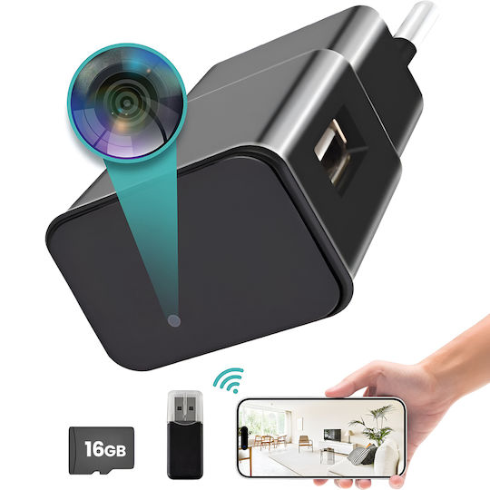 Cameră Spion Ascunsă În Încărcător Usb Wifi Card 16gb Full Hd 1080p Detectare Mișcare Aplicație Hdlivecam Vizualizare Live Înregistrare În Buclă Design Discret