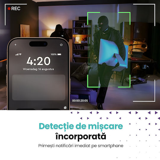 Cameră Spion Ascunsă În Încărcător Usb Wifi Card 8gb Full Hd 1080p Detectare Mișcare Aplicație Hdlivecam Vizualizare Live Înregistrare În Buclă Design Discret