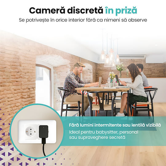 Cameră Spion Ascunsă În Încărcător Usb Wifi Card 128gb Full Hd 1080p Detectare Mișcare Aplicație Hdlivecam Vizualizare Live Înregistrare În Buclă Design Discret