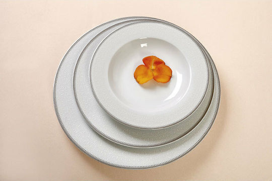 Cryspo Trio Dalia White Porcelain Dinnerware Set 43.8360.40 20pcs