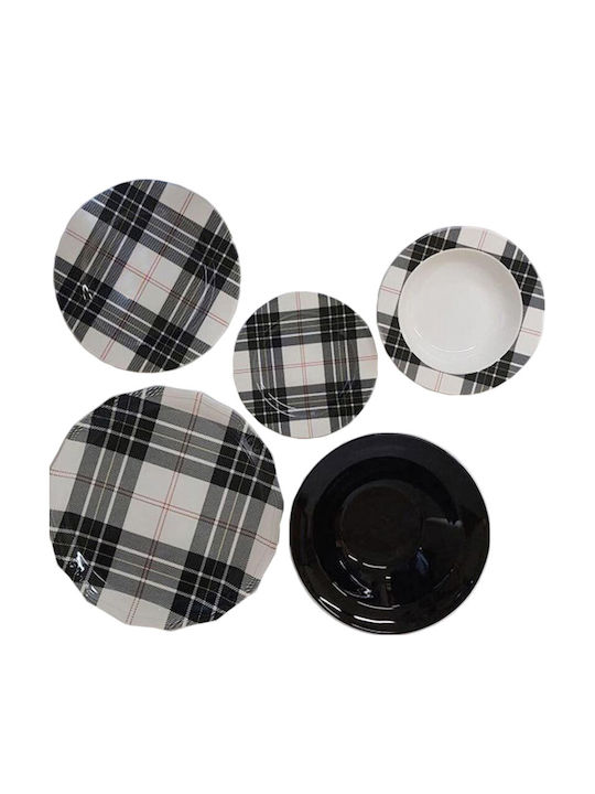 Marva Bonzai Black Ceramic Dinnerware Set 20pcs