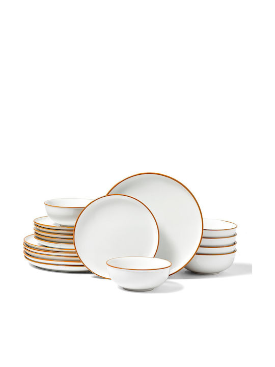 Vevor White Ceramic Dinnerware Set 18pcs