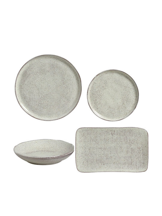 Porto Brasil Alb Ceramică Set de Vase 19buc