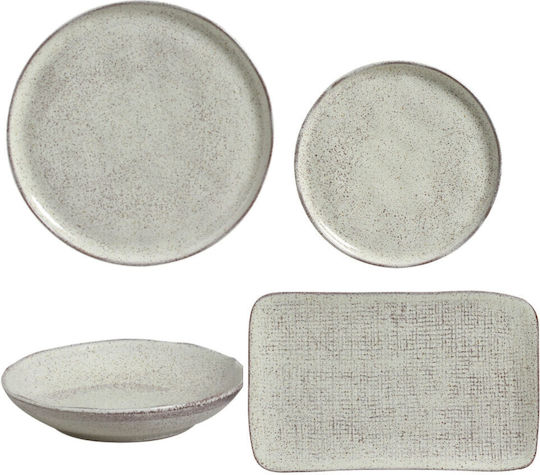 Porto Brasil Alb Ceramică Set de Vase 19buc
