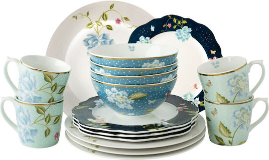 Laura Ashley Σερβίτσιο Πιάτων από Πορσελάνη Πολύχρωμο 16τμχ Laura Ashley Σερβίτσιο Πιάτων από Πορσελάνη Πολύχρωμο 16τμχ