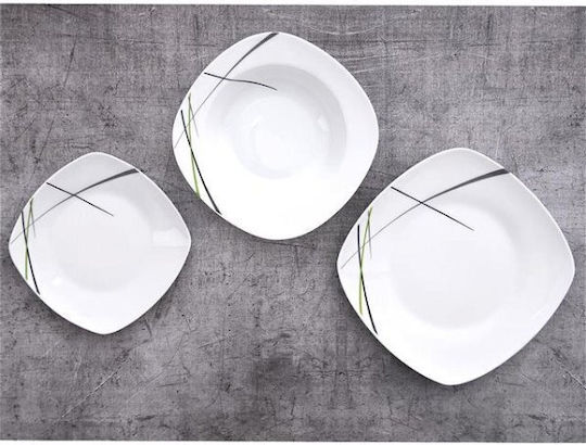 Orion Green Porcelain Dinnerware Set 18pcs