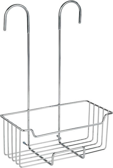 Wenko Milo Wall Mounted Bathroom Shelf Inox 25x14x36cm Silver