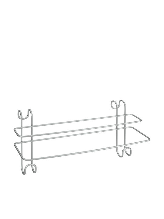 Metaltex Radius Επιτοίχια Ραφιέρα Μπάνιου Μεταλλική 30x13x25cm Γκρι