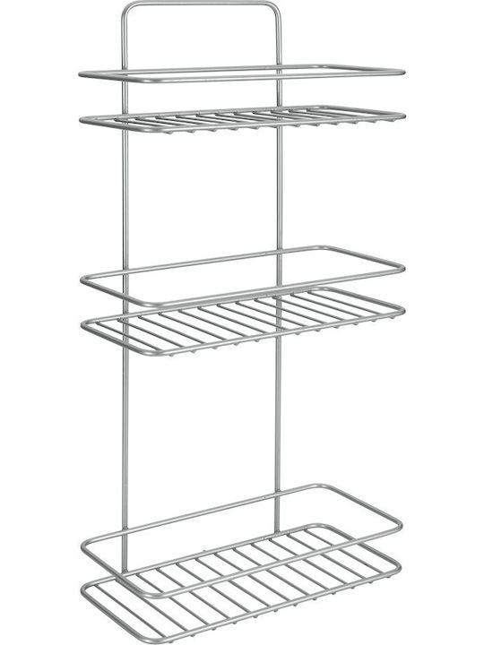Metaltex Polytherm Reflex Стенен Рафт за баня Метален с 3 рафта 23x13x56см Сребриста