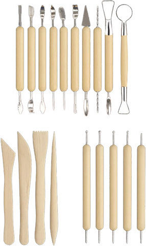 Set De Unelte Pentru Modelare Și Sculptură Lut Zola 40 Ustensile Plastic Lemn Oțel Cutie De Depozitare 58 X 22 Cm