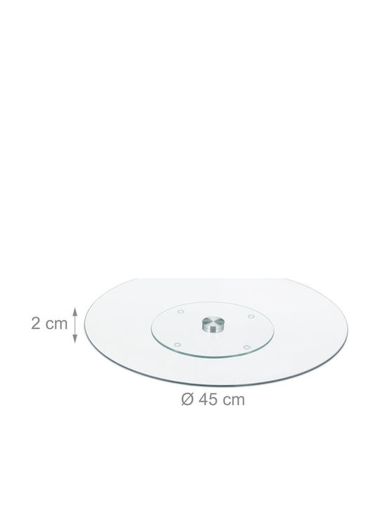 Relaxdays Relaxdays Drehbares Servierplatten mit Griff 45cm