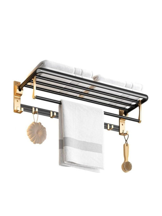 Wall Mounted Bathroom Shelf Metallic 60x23.5x14cm Gold
