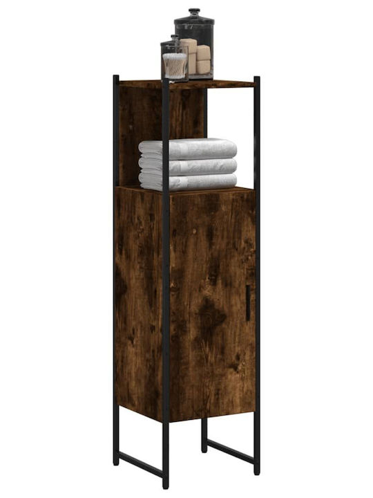 vidaXL Επιδαπέδια Ραφιέρα Μπάνιου Ξύλινη 33x33x120.5cm Καφέ