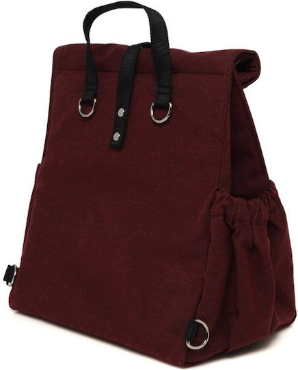 The Lunch Bags Σχολικό Ισοθερμικό Τσαντάκι Φαγητού Χειρός 5lt Μπορντό 26x19x28cm