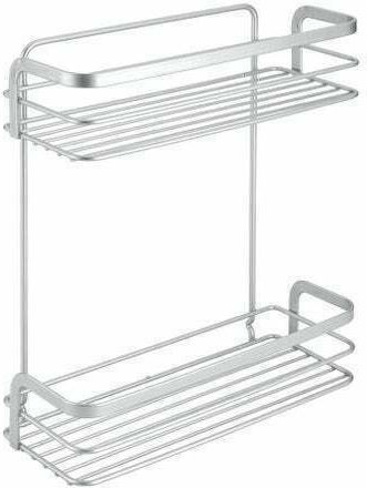 Metaltex 16-404814 An der Wand montiert Badezimmerregal Metallisch mit 2 Regalböden 26x10x30cm Silber Metaltex 16-404814 An der Wand montiert Badezimmerregal Metallisch mit 2 Regalböden 26x10x30cm Silber