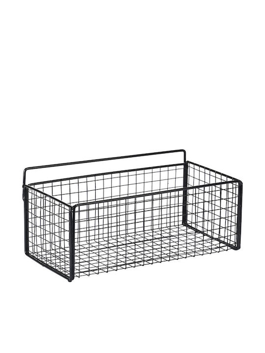Estia Cage Wall Mounted Bathroom Shelf Metallic 36x15x13cm Black