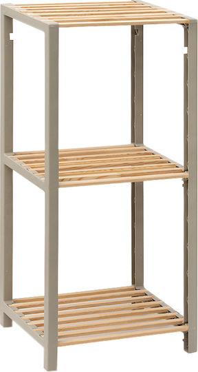FixWood Επιδαπέδια Ραφιέρα Μπάνιου Ξύλινη 37x29x79cm