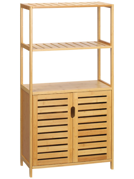 Kleankin Επιδαπέδια Ραφιέρα Μπάνιου Ξύλινη 60x30x120cm
