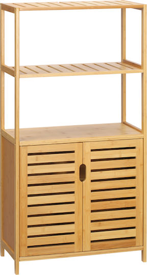 Kleankin Επιδαπέδια Ραφιέρα Μπάνιου Ξύλινη 60x30x120cm