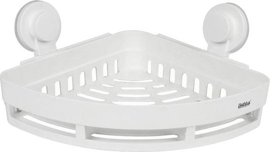 Bathlux 30163 Ъглов Стенен Рафт за баня Пластмасен 25.2x25.2x12.7см Бял Bathlux 30163 Ъглов Стенен Рафт за баня Пластмасен 25.2x25.2x12.7см Бял