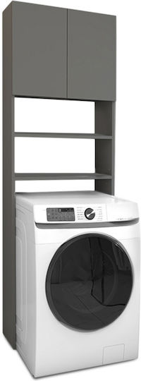 Megapap Ramsey Floor Bathroom Shelf Wooden with 2 Shelves 65x27x190.6cm