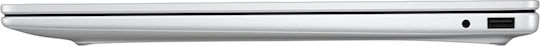 HP OmniBook 3 17-dp0001nv 17,3" Vollständige HD Ryzen 7-160/16GB/512GB SSD W11 Startseite Glacier Silber Internationales Englisch Tastatursprache