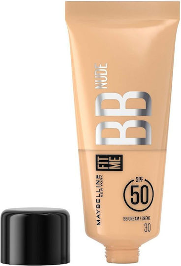 Maybelline Fit Me BB- Nude 24h Creme Gesicht Tag mit SPF50 30ml