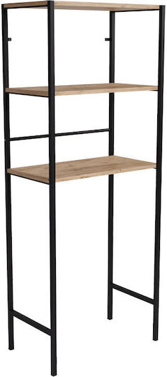 Pakketo Zermin Стенен Рафт за баня Метален 70x25x150см Черна Pakketo Zermin Стенен Рафт за баня Метален 70x25x150см Черна