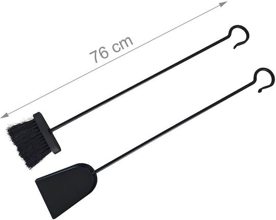 Relaxdays Kaminwerkzeug-Set Für Kamin Grau