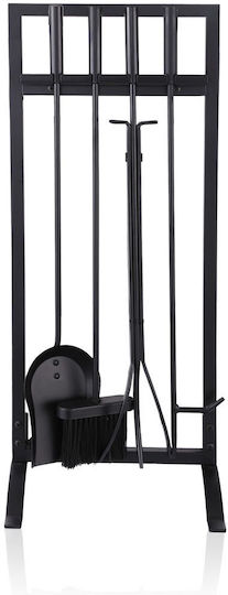 Relaxdays Relaxdays Kaminwerkzeug-Set mit Kremantala Schwarz