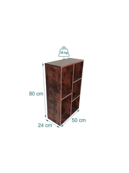 Bookcase Brown Color 50x24x80cm