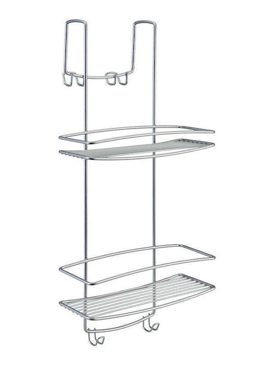 Metaltex Onda Стенен Метален Рафтове За Баня 26x20x58см