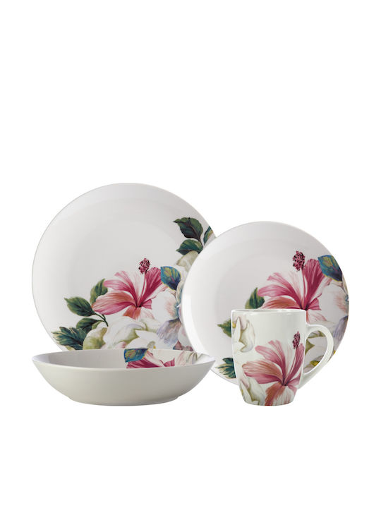 Casa Domani Multicolour Porcelain Dinnerware Set 16pcs
