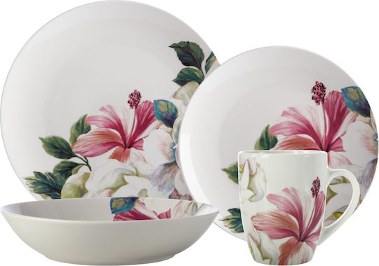 Casa Domani Multicolour Porcelain Dinnerware Set 16pcs